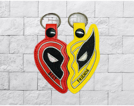 Merc and Wolverine Best Friends Key Fob SET