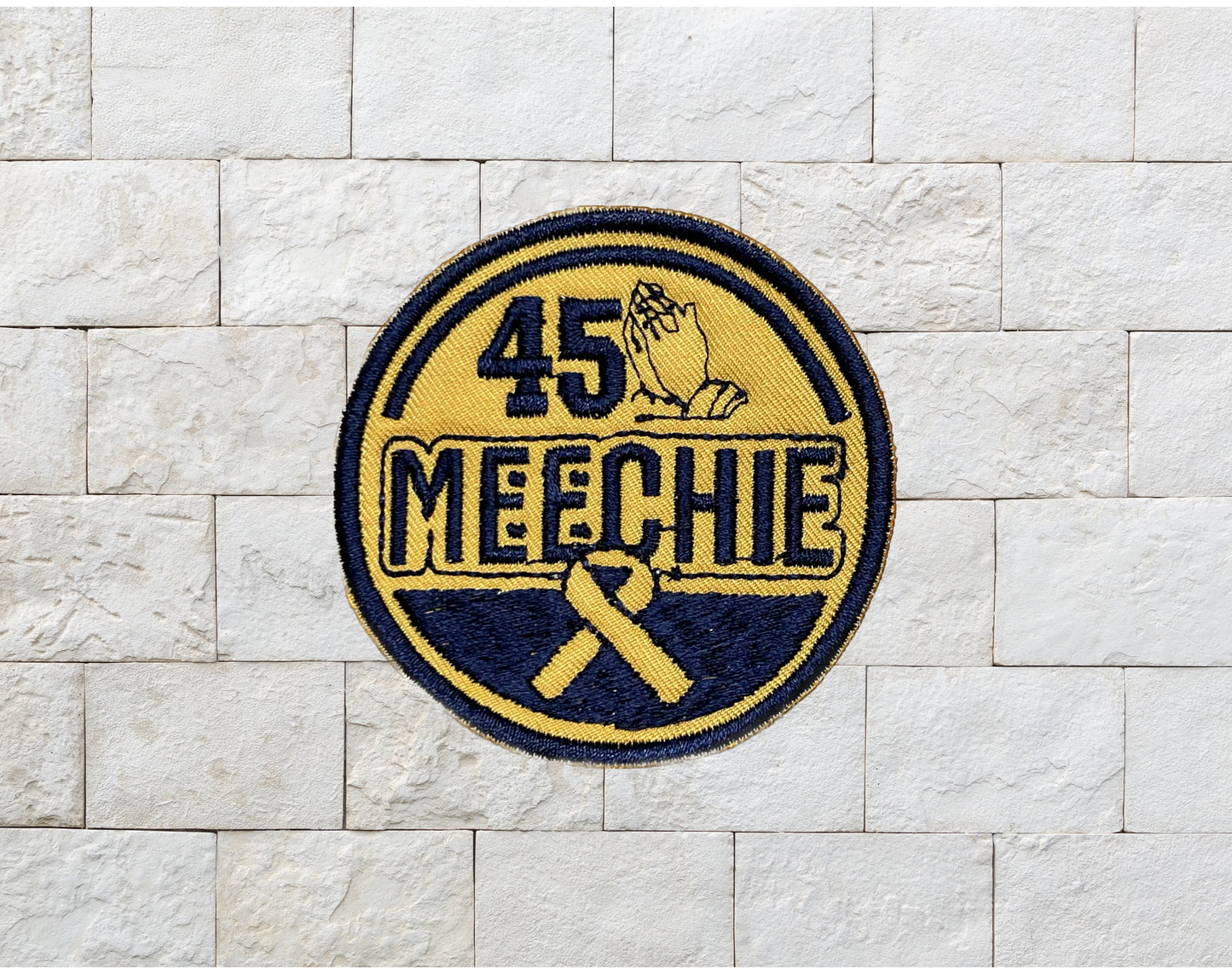 Meechie Memorial Patch Custom Embroidered Patch- Choose Sew or Iron On