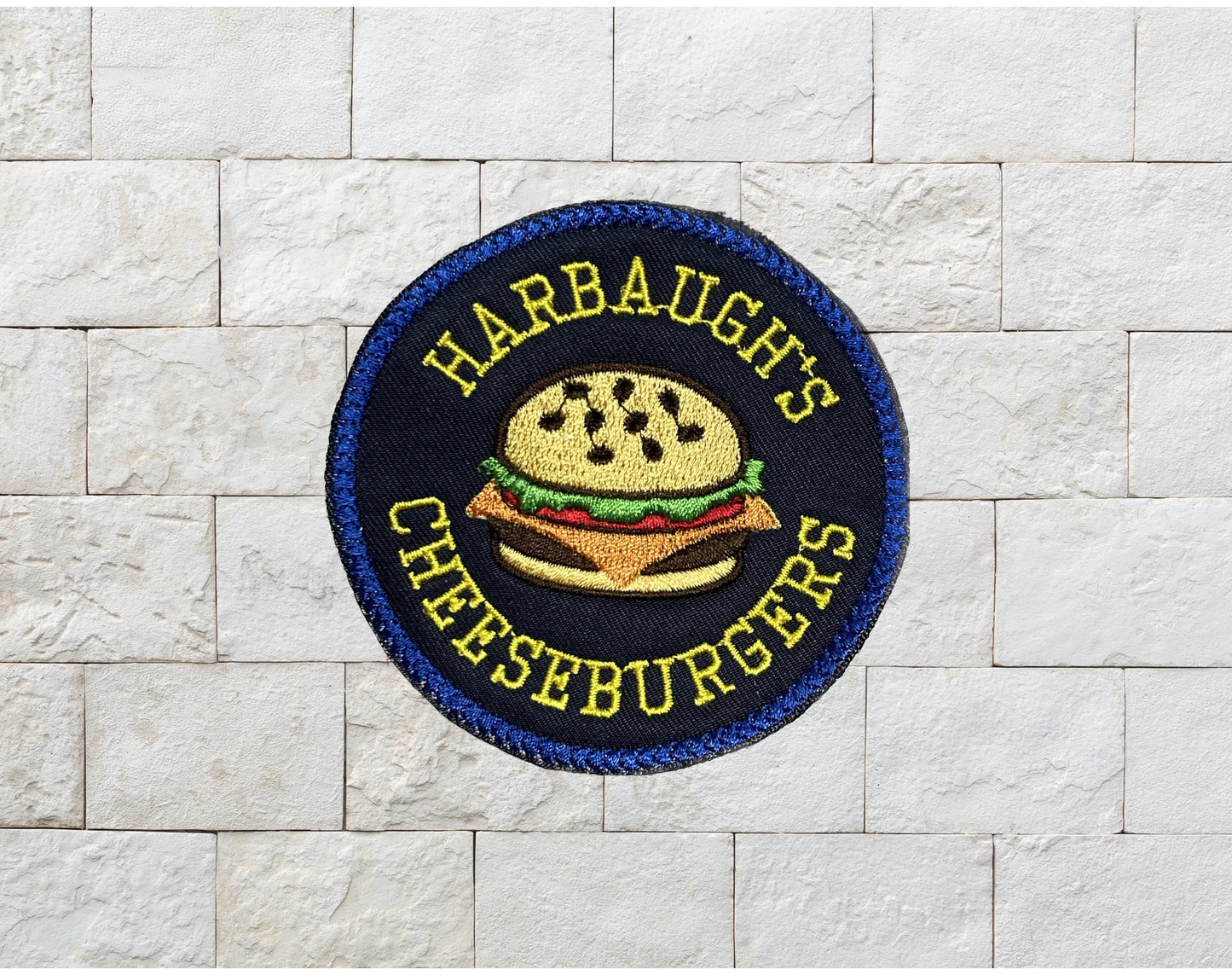 Harbaugh's Cheeseburgers Custom Embroidered Patch- Choose Sew or Iron On