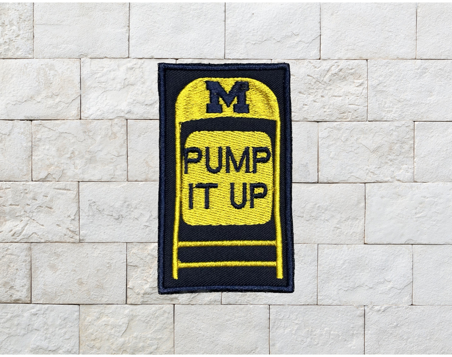 Big House Pump it Up Embroidered Patch- Choose Sew or Iron On