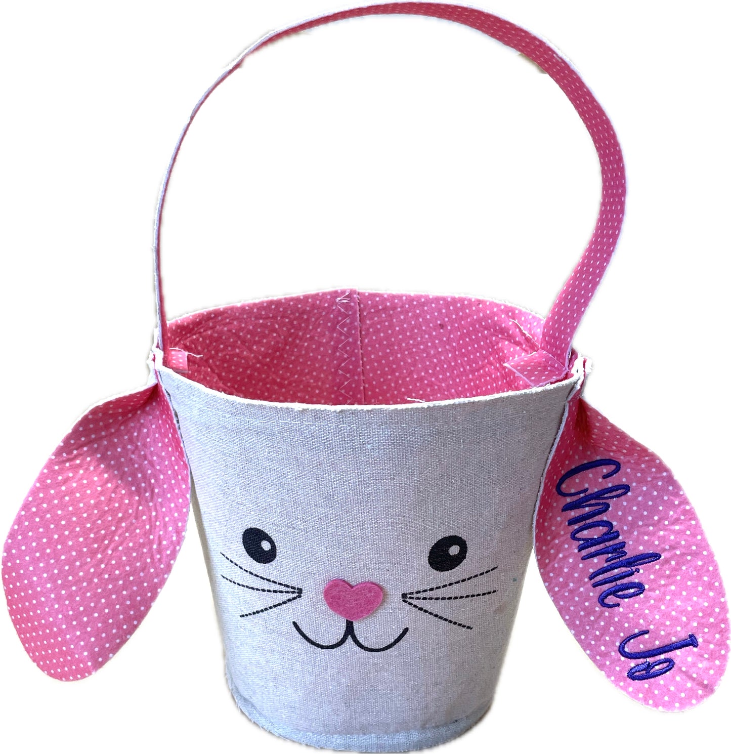 Personalized Furry Bunny Easter Basket