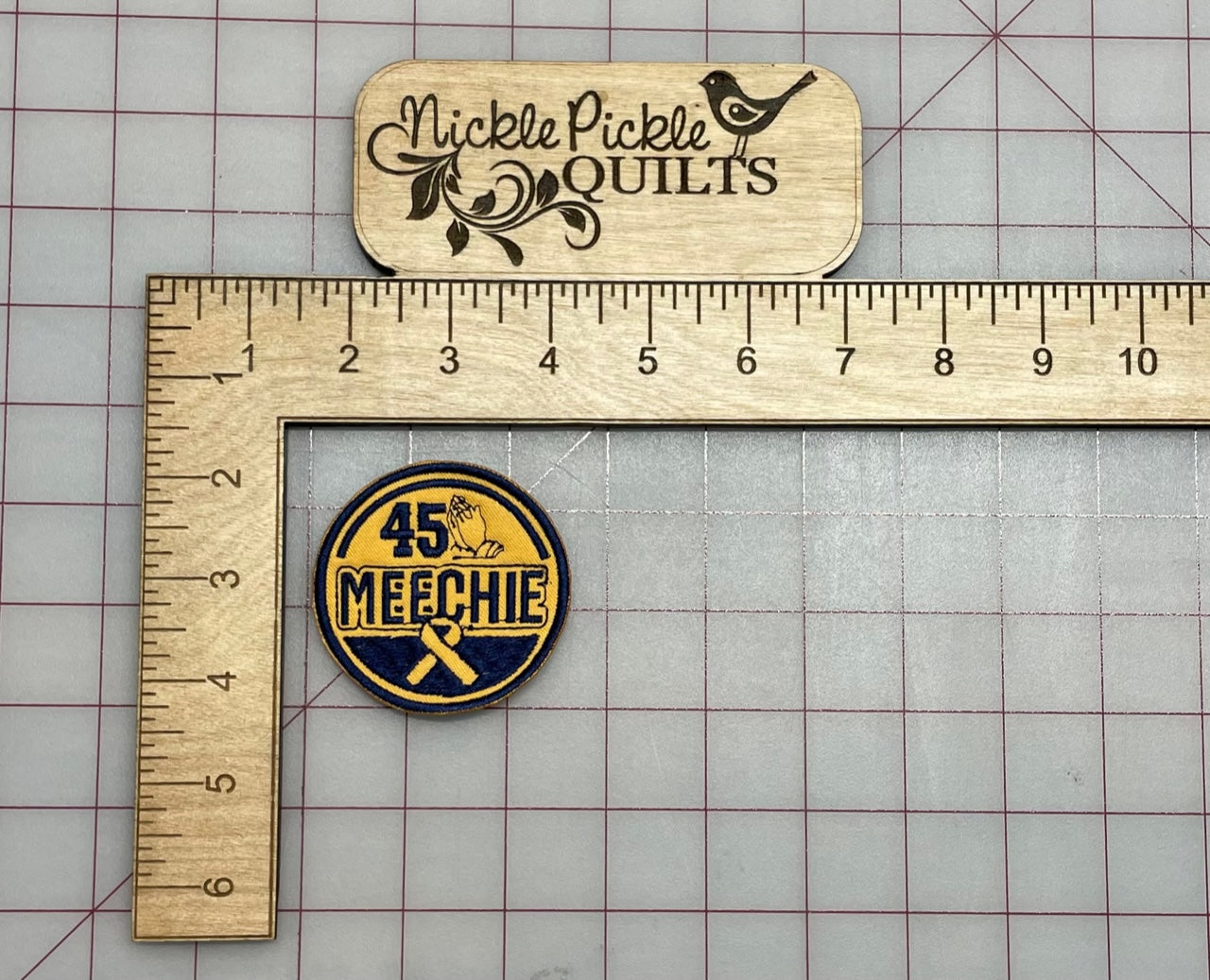 Meechie Memorial Patch Custom Embroidered Patch- Choose Sew or Iron On