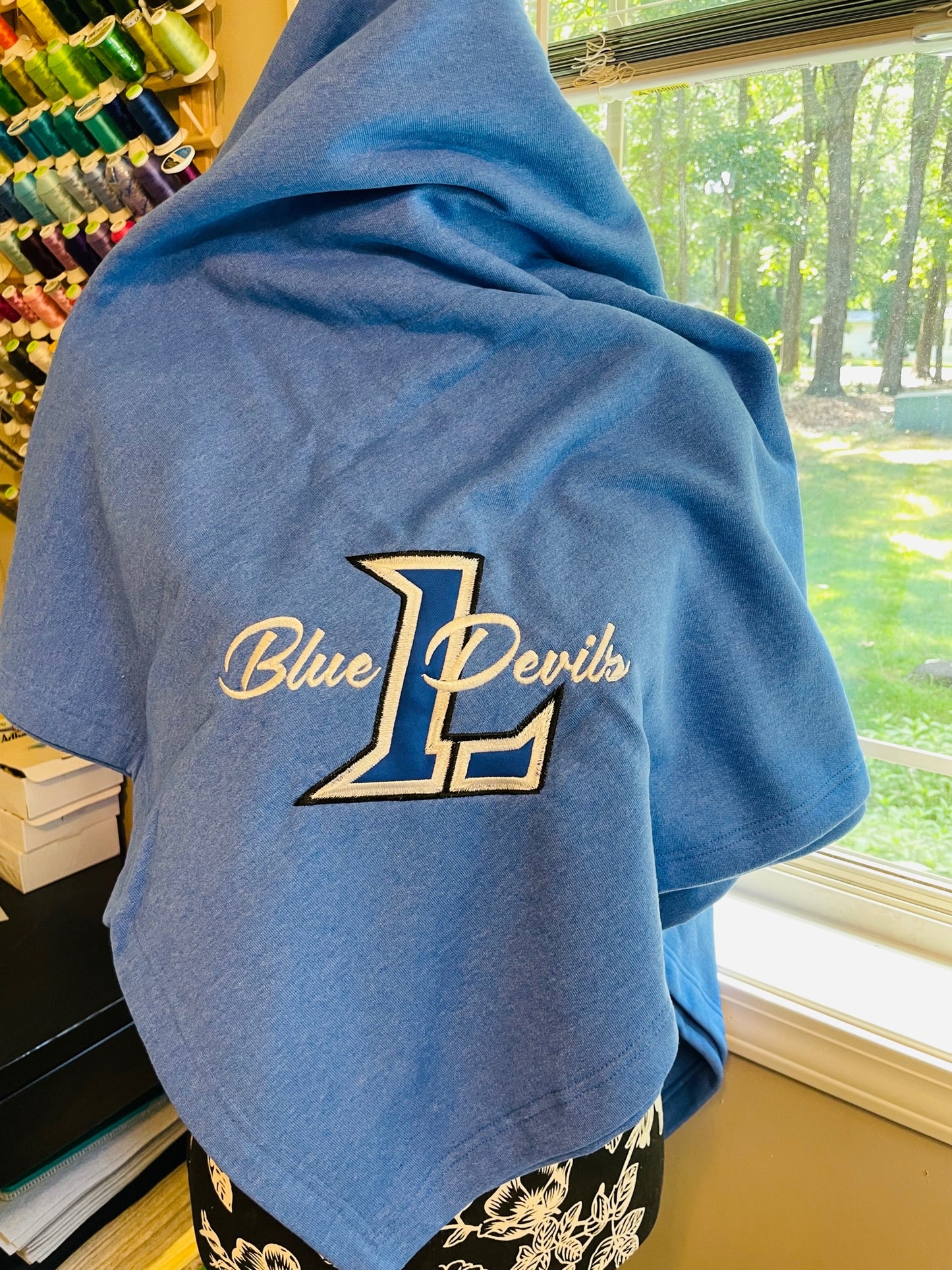 Custom Embroidered Sweatshirt Blanket/Cape- Lawton Gear