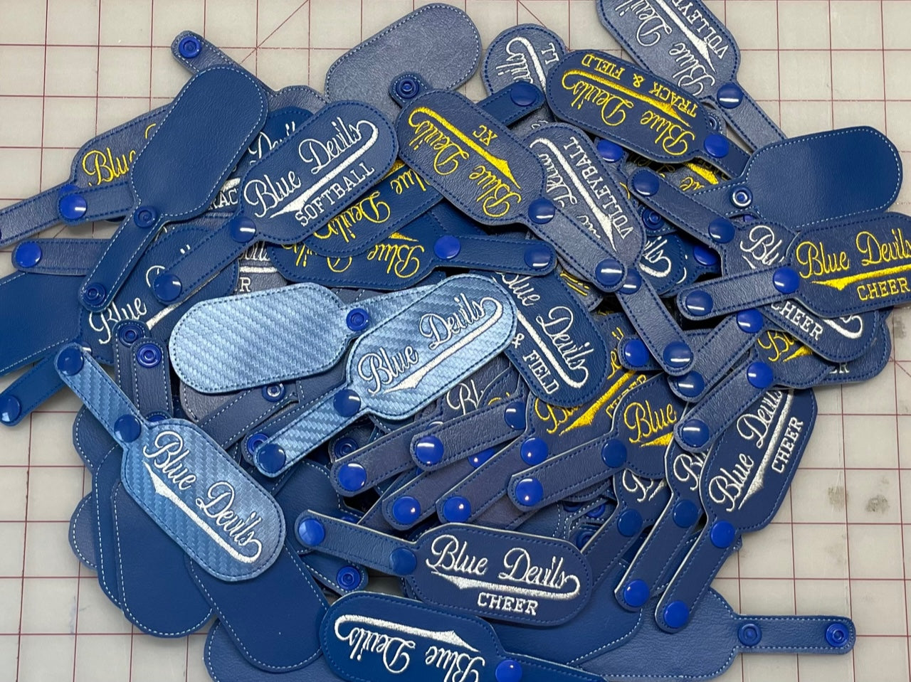 Lawton Blue Devil Sports Custom Key Fob