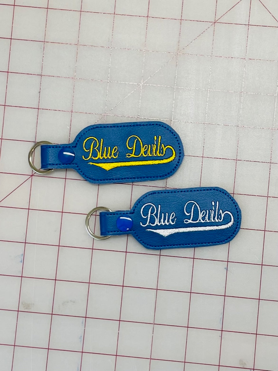 Lawton Blue Devil Sports Custom Key Fob