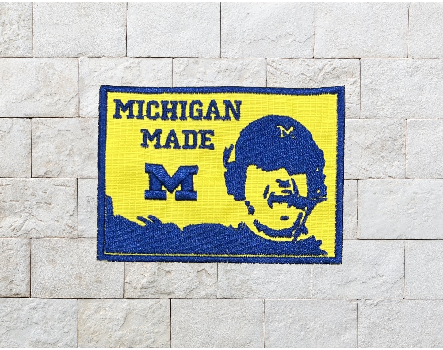 Michigan Made Jim Harbaugh Embroidered Patch- Choose Sew or Iron On