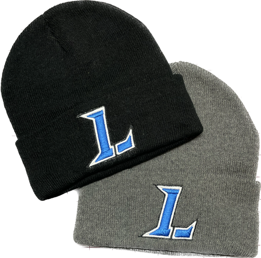 Embroidered Lawton L Winter Hat- Choose your hat color! Lawton