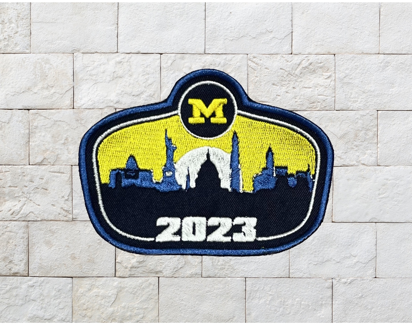 Michigan Football 2023 Team Trip Custom Embroidered Patch- Choose Sew or Iron On