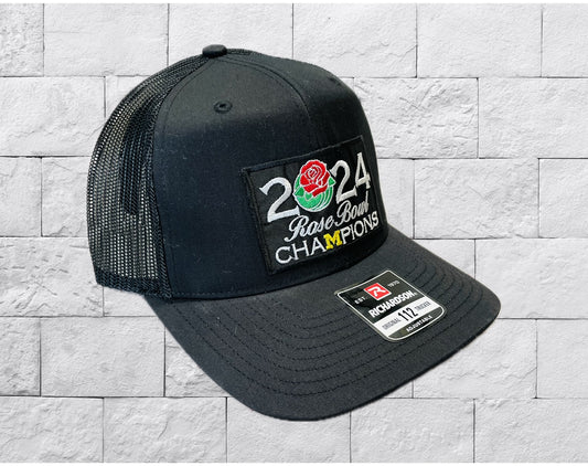 Rose Bowl Champions Richardson 112 Black Snapback Baseball Cap