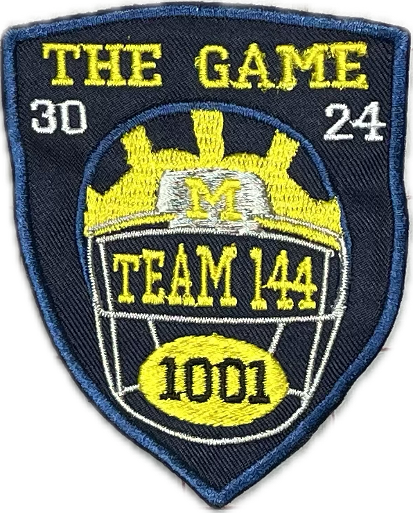 THE GAME: Michigan Win vs OSU Custom Embroidered Patches- Sew or Iron On