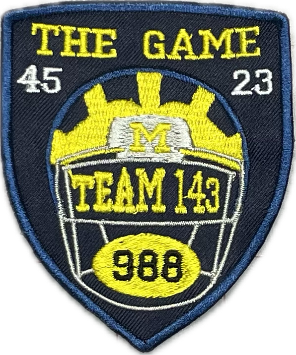 THE GAME: Michigan Win vs OSU Custom Embroidered Patches- Sew or Iron On