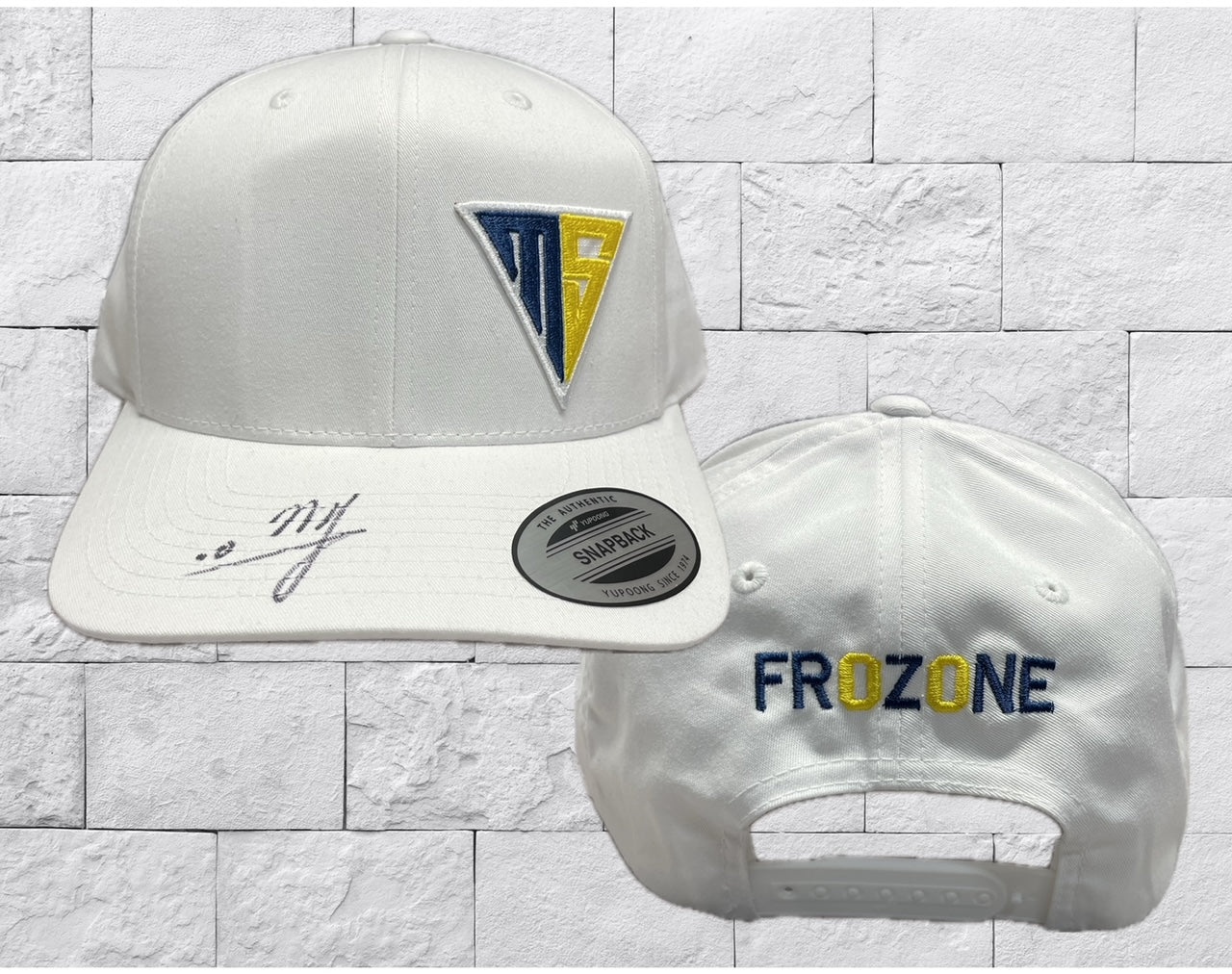 LIMITED AUTOGRAPHED Mike Sainristil White FR0Z0NE Baseball Cap