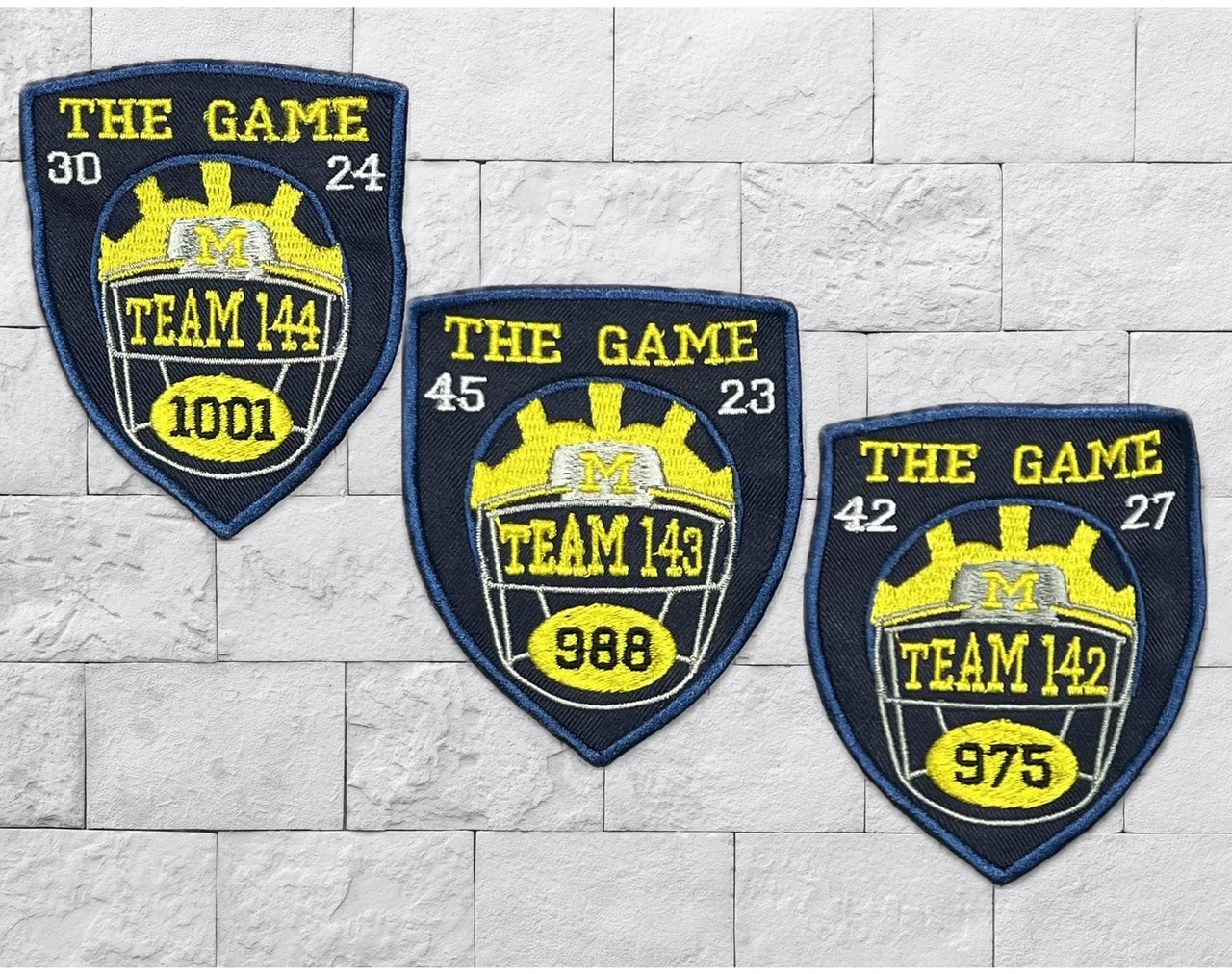 THE GAME: Michigan Win vs OSU Custom Embroidered Patches- Sew or Iron On