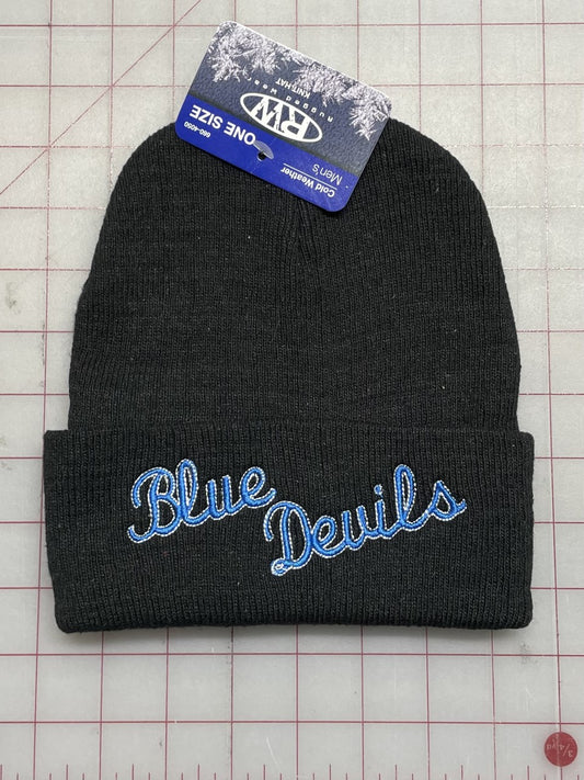 Blue Devils Cursive Font Winter Hat- Lawton Gear